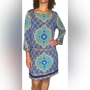 Laundry By Shelli Segal Geometric Print Dress